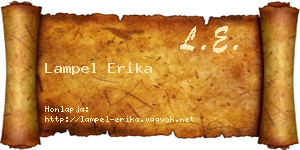 Lampel Erika névjegykártya
